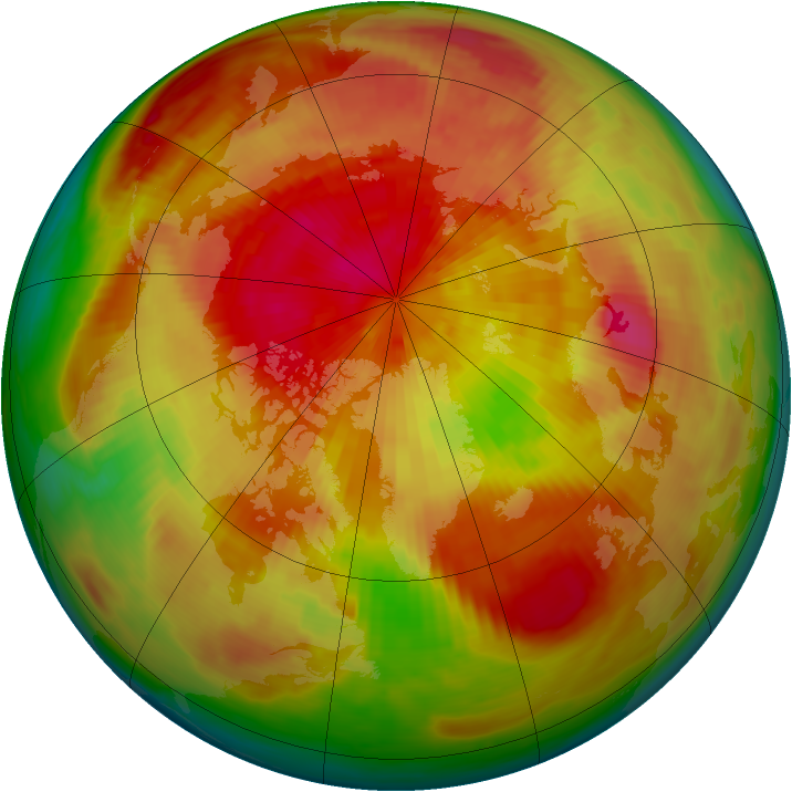 Arctic ozone map for 23 March 1984